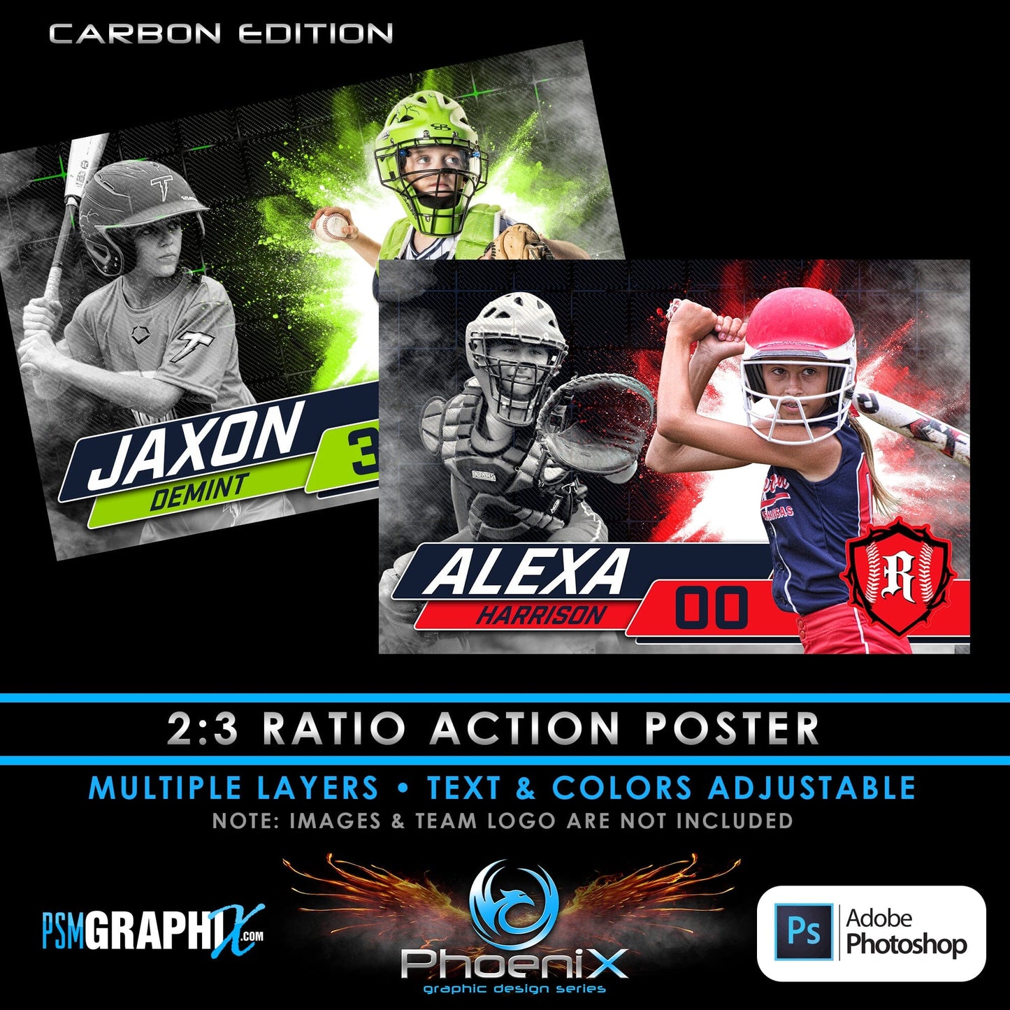 Carbon - Phoenix Series - Composite Poster/Banner-Photoshop Template - PSMGraphix