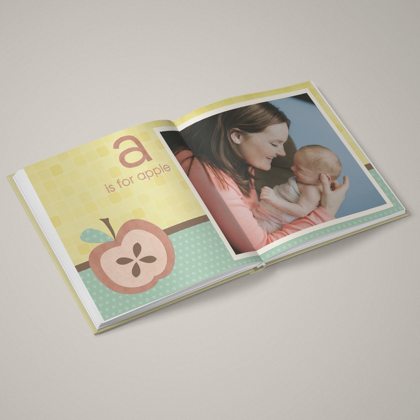 A Is For Apple - 12x12 - Album Spreads-Photoshop Template - Graphic Authority