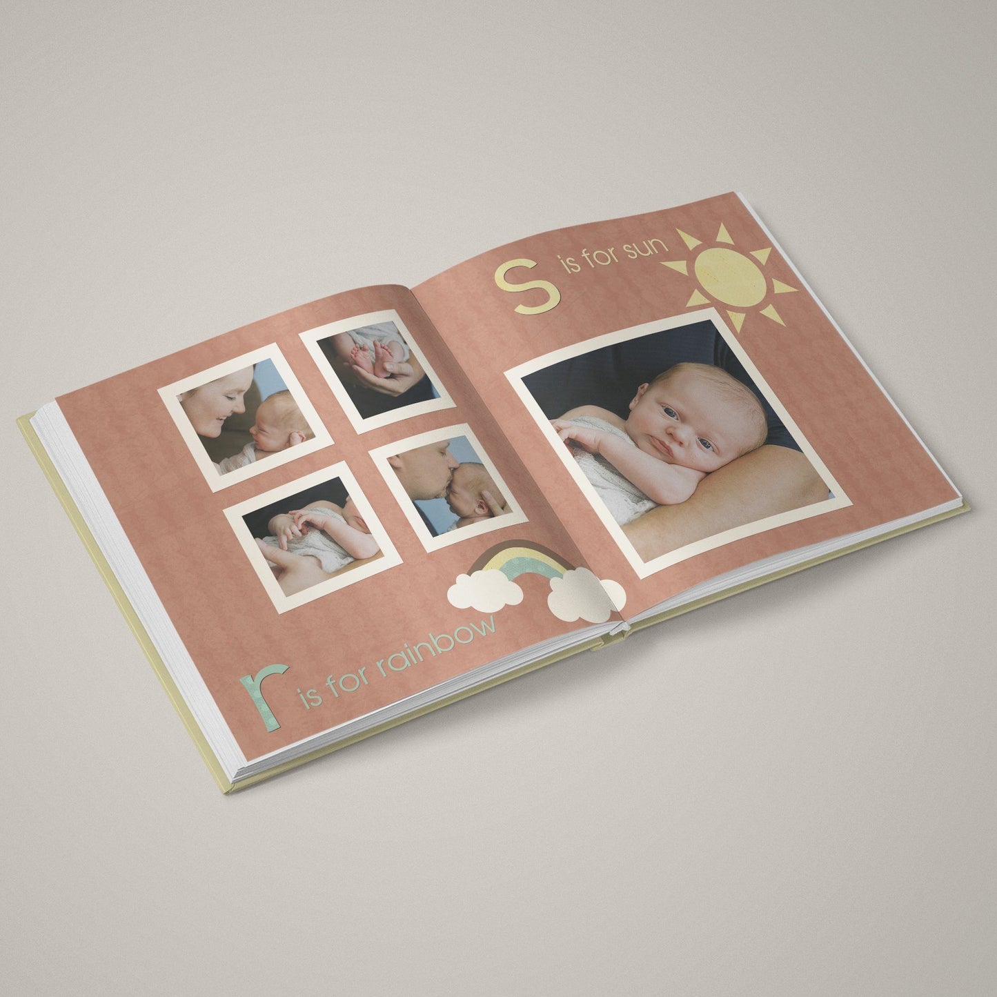 A Is For Apple - 12x12 - Album Spreads-Photoshop Template - Graphic Authority