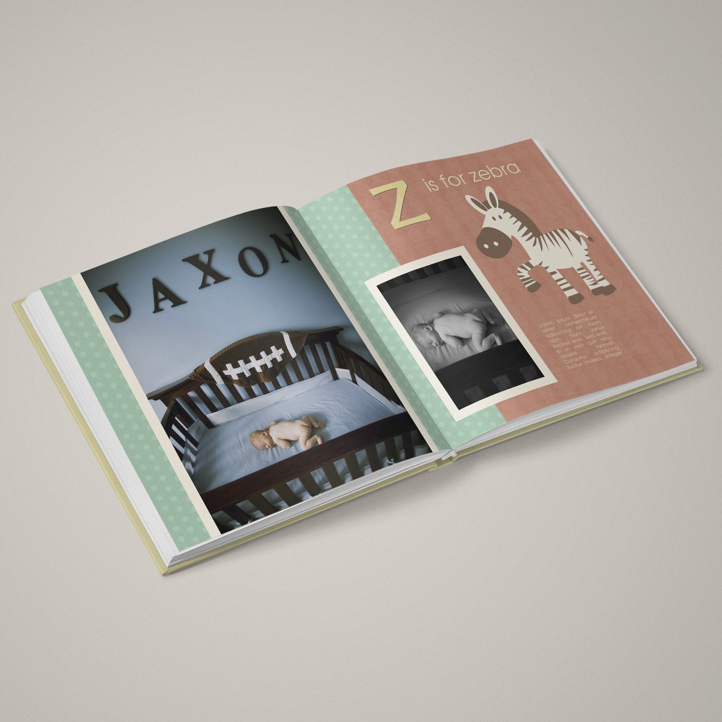 A Is For Apple - 12x12 - Album Spreads-Photoshop Template - Graphic Authority