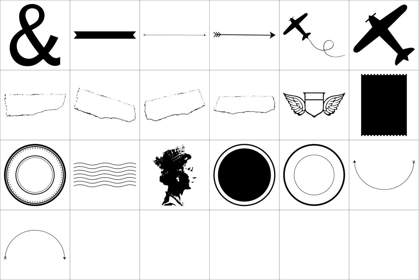 Amore Postale - Vector .CHS Photoshop Shapes-Photoshop Template - Graphic Authority