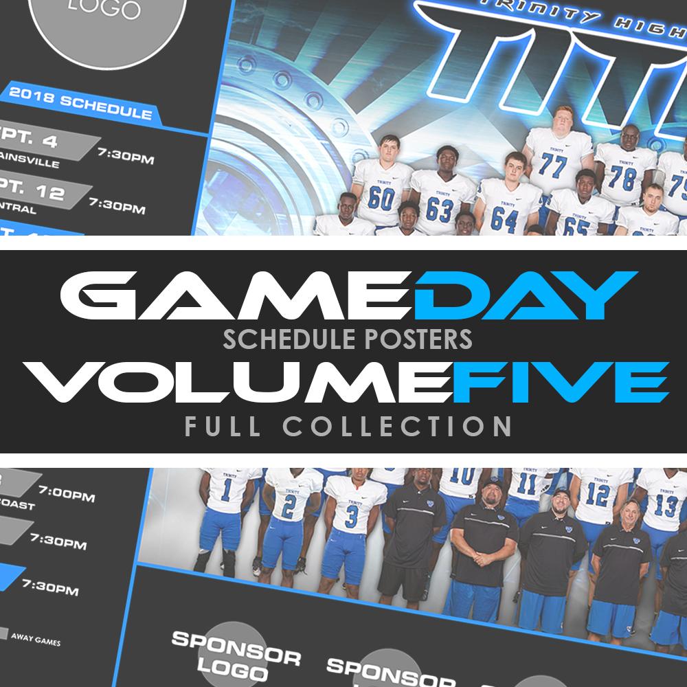 ULTIMATE LIMITED TIME OFFER! Game Day Schedule Full Collection-Photoshop Template - PSMGraphix