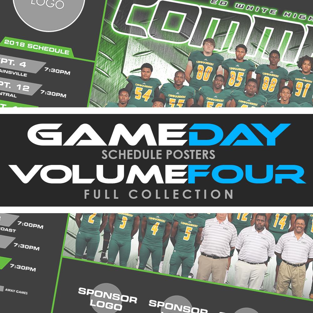 ULTIMATE LIMITED TIME OFFER! Game Day Schedule Full Collection-Photoshop Template - PSMGraphix