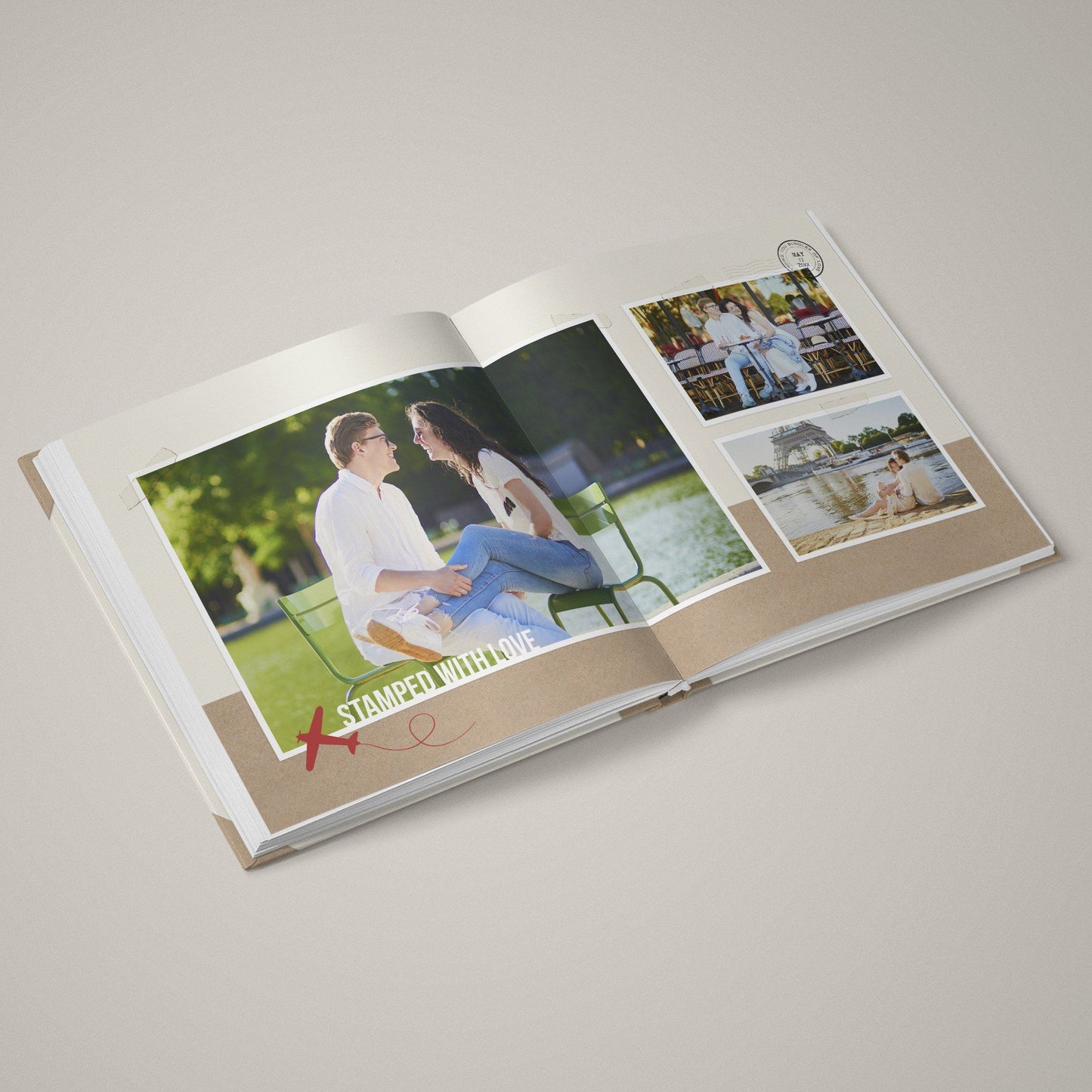 Amore Postale - 12x24 - Album Spreads-Photoshop Template - Graphic Authority