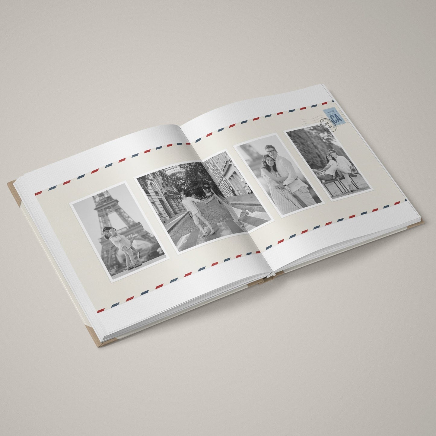 Amore Postale - 12x24 - Album Spreads-Photoshop Template - Graphic Authority