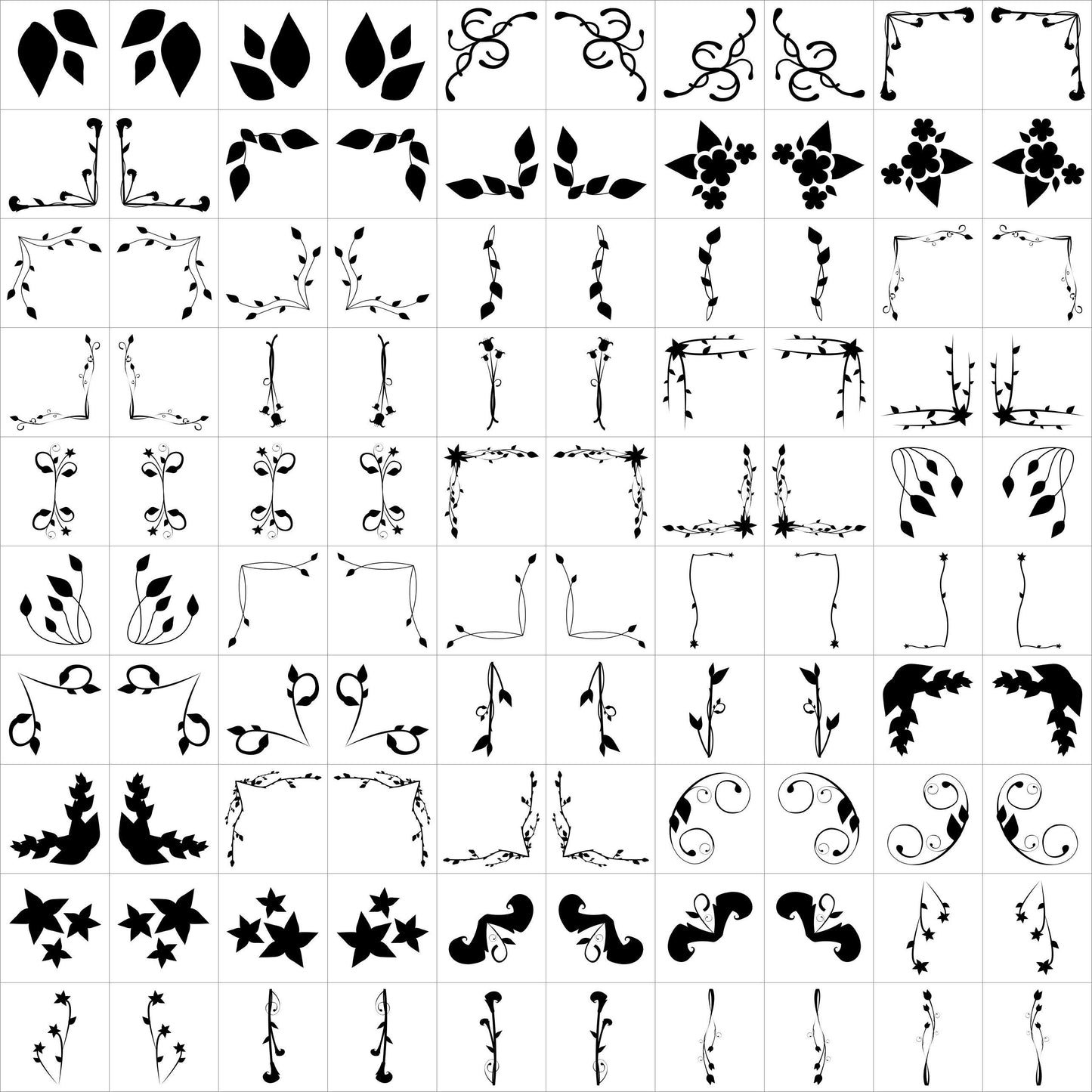 Artist Pallet - Corners 2 - Vector .CHS Photoshop Shapes-Photoshop Template - Graphic Authority