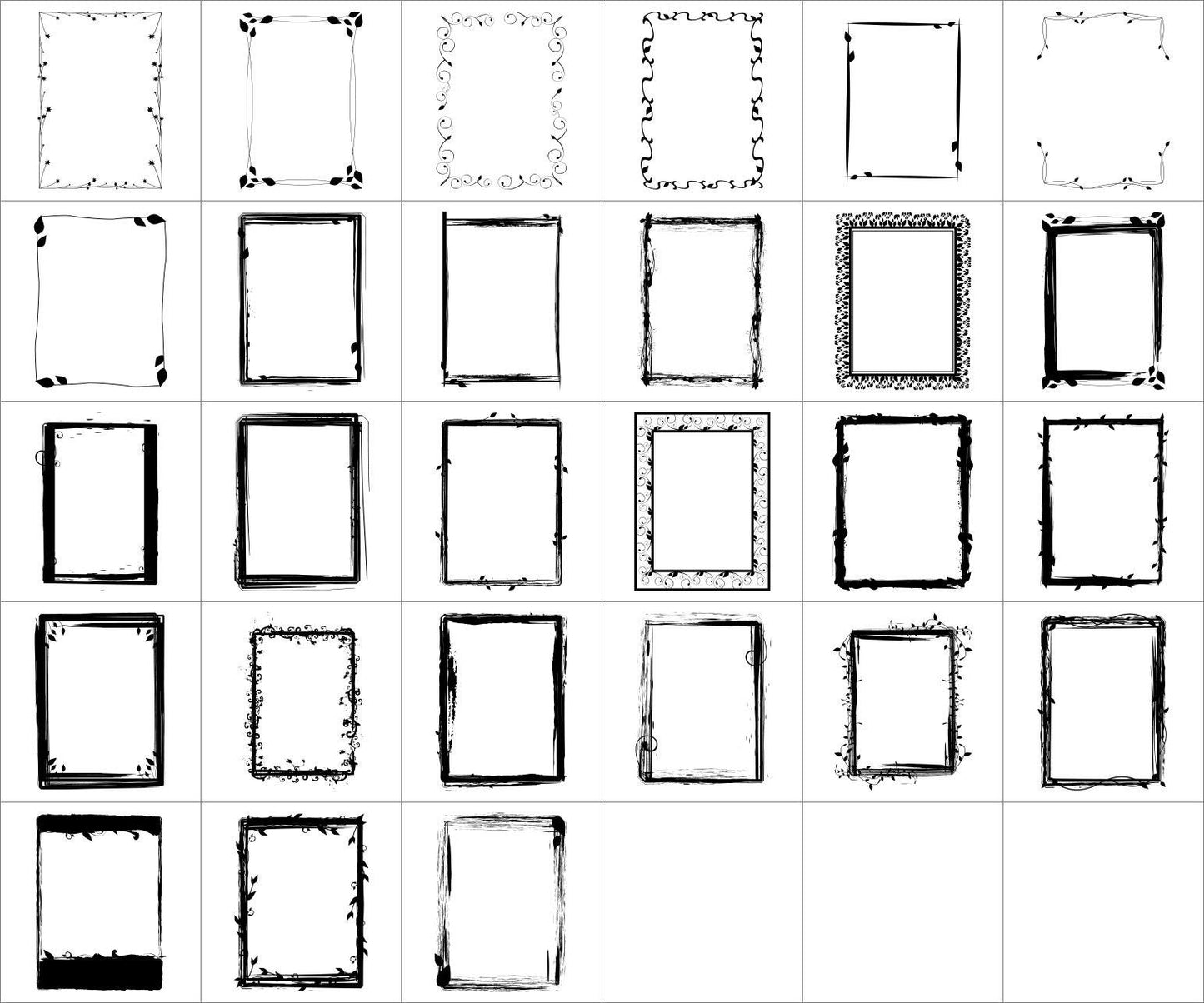 Artist Pallet - Frames - Vector .CHS Photoshop Shapes-Photoshop Template - Graphic Authority