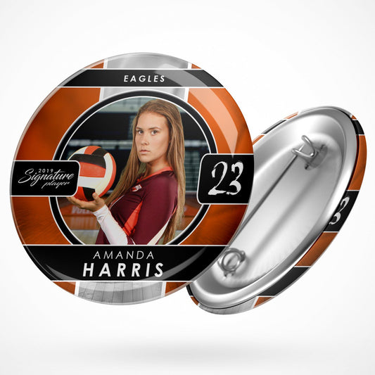 Signature Player - Volleyball - V1 - Drop In Button Template-Photoshop Template - Photo Solutions