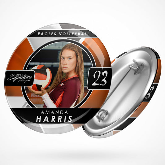 Signature Player - Volleyball - V2 - Drop In Button Template-Photoshop Template - Photo Solutions