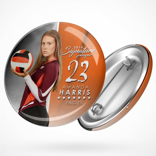 Signature Player - Volleyball - V1 - Extraction Button Template-Photoshop Template - Photo Solutions