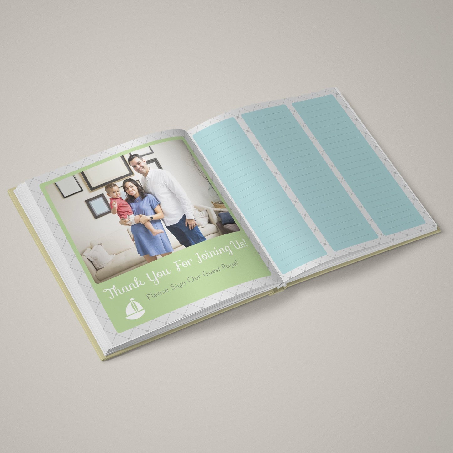 Baby On Board - 12x24 - Album Spreads-Photoshop Template - Graphic Authority