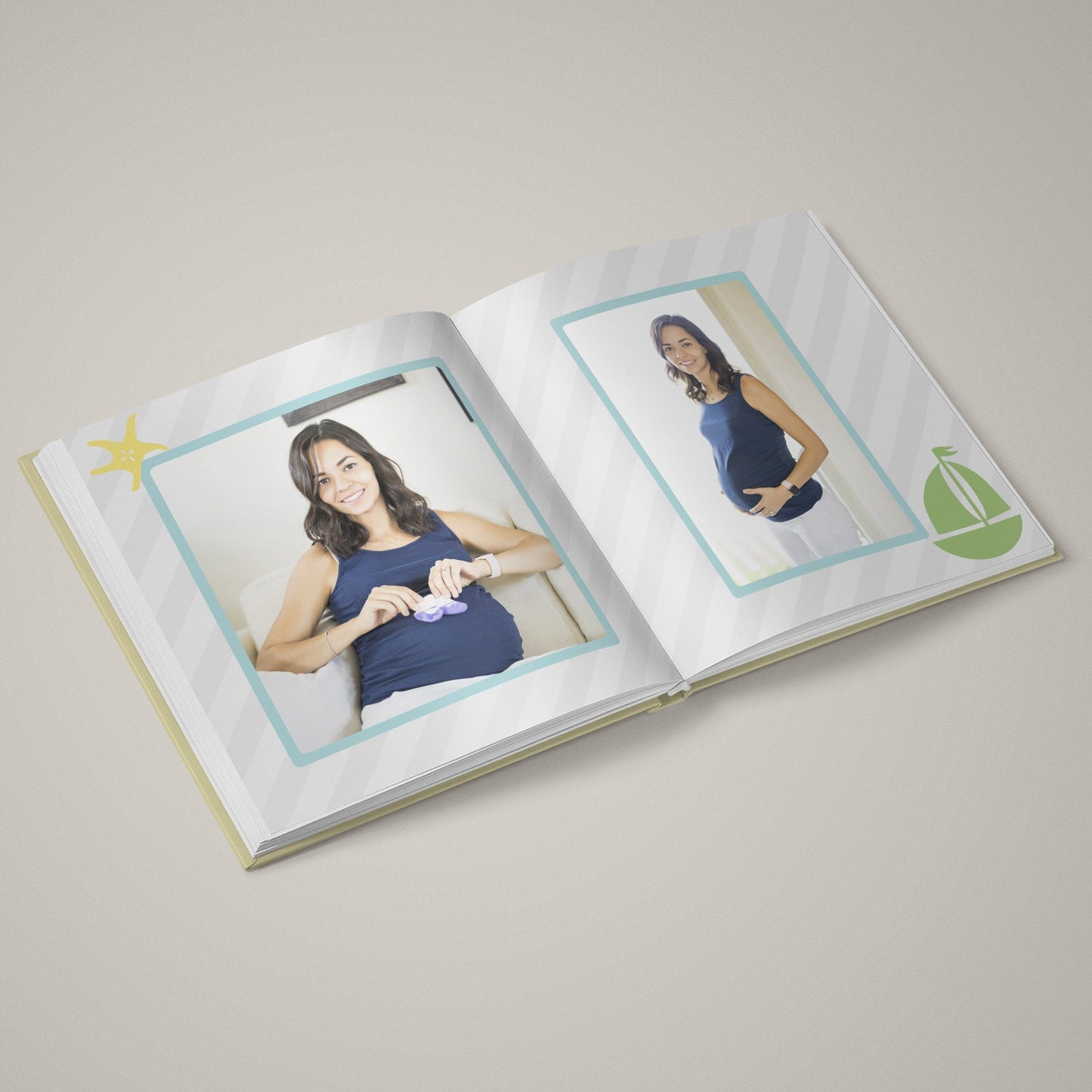 Baby On Board - 12x24 - Album Spreads-Photoshop Template - Graphic Authority