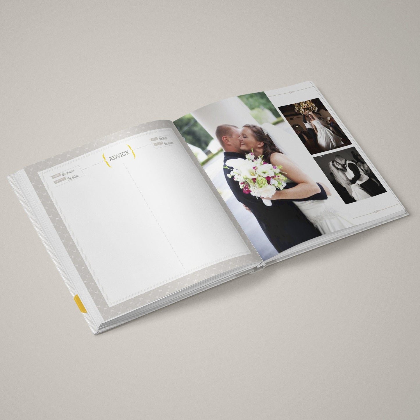Best Wishes Black & White - 12x24 - Album Spreads-Photoshop Template - Graphic Authority