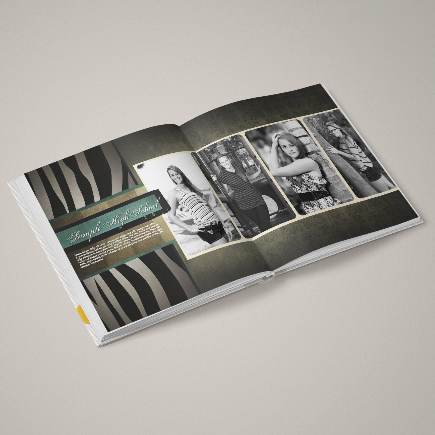 Rockstar - Bold Animal Print - 12x24 - Album Spreads-Photoshop Template - Graphic Authority