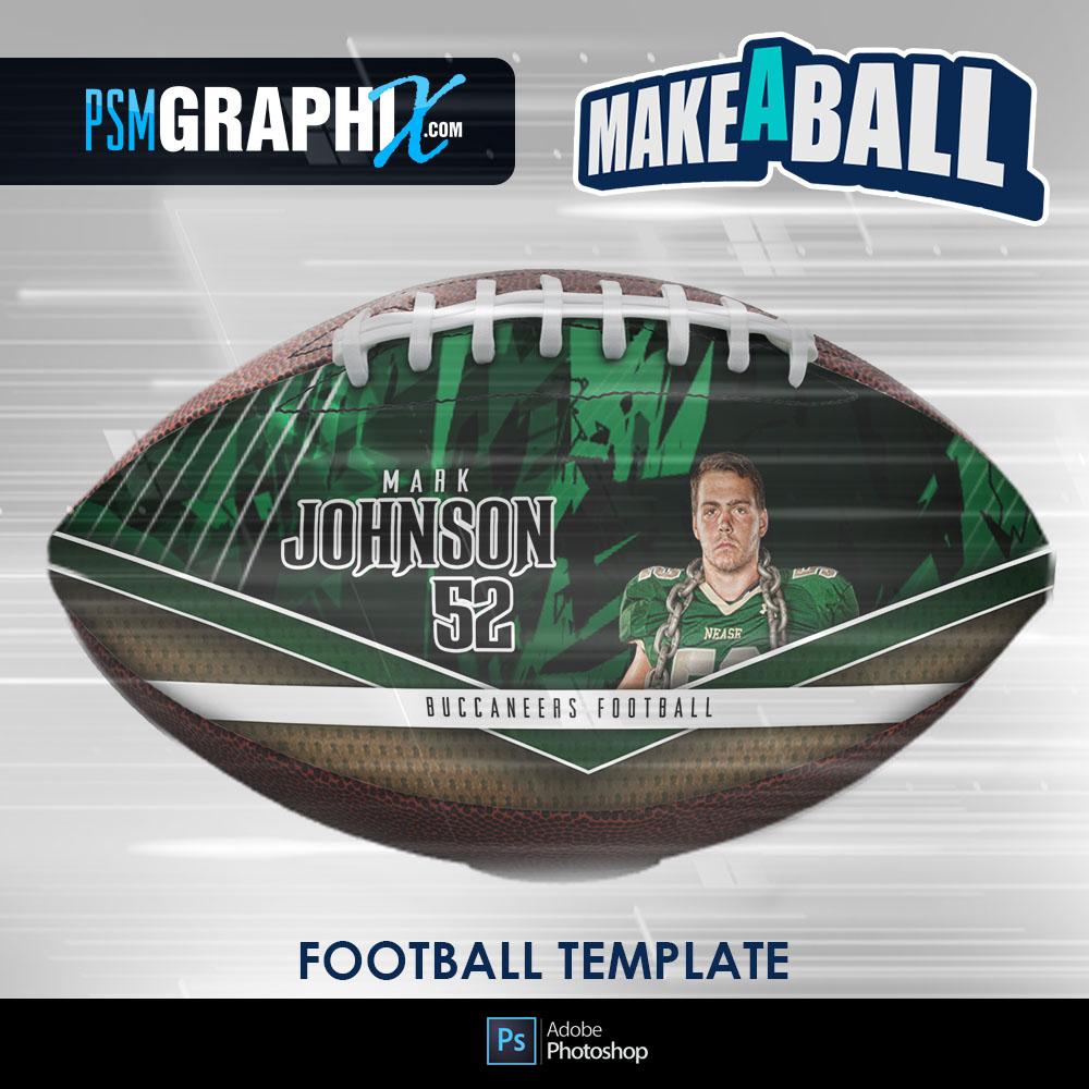Breaker - V.1 - Football (Full Size) - Make-A-Ball Photoshop Template-Photoshop Template - PSMGraphix