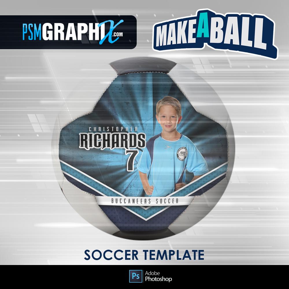 Buccaneer - V.1 - Soccer Ball (Full Size) - Make-A-Ball Photoshop Template-Photoshop Template - PSMGraphix