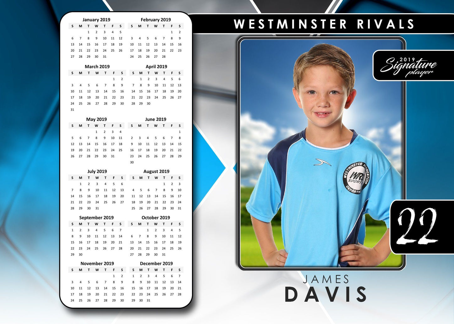 Signature Player - Soccer - V2 - T&I Drop-In Collection-Photoshop Template - Photo Solutions