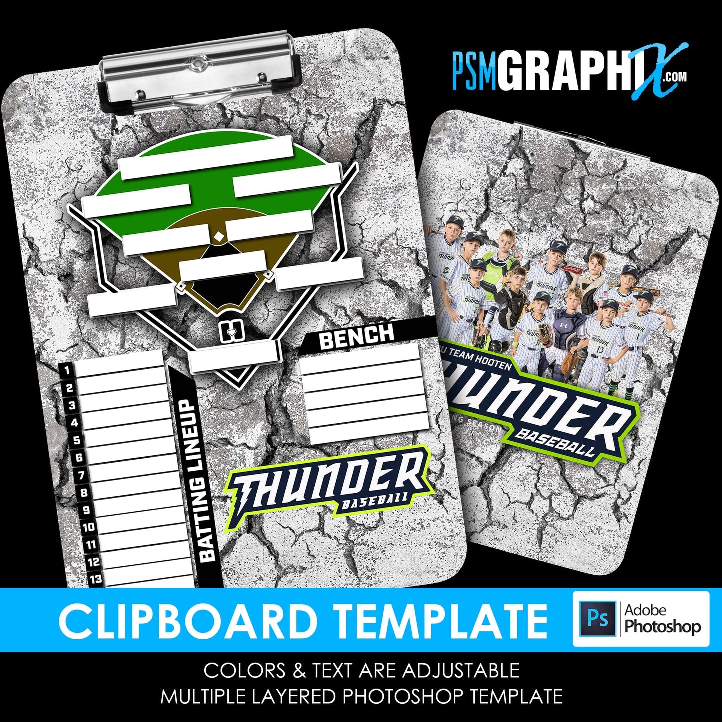 Cinema Series - Concrete Clipboard - Photoshop Template-Photoshop Template - PSMGraphix
