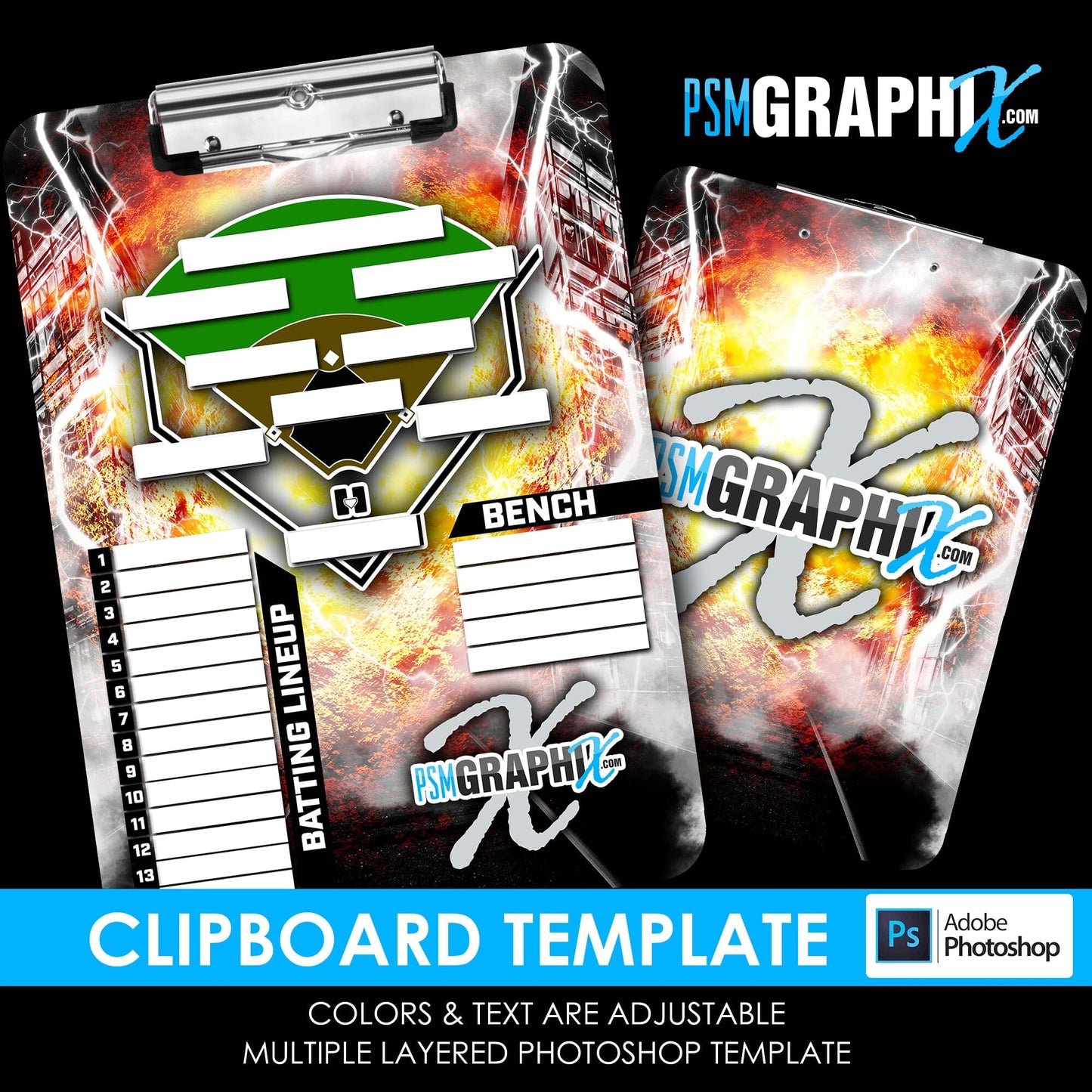 Cinema Series - Downtown Clipboard - Photoshop Template-Photoshop Template - PSMGraphix