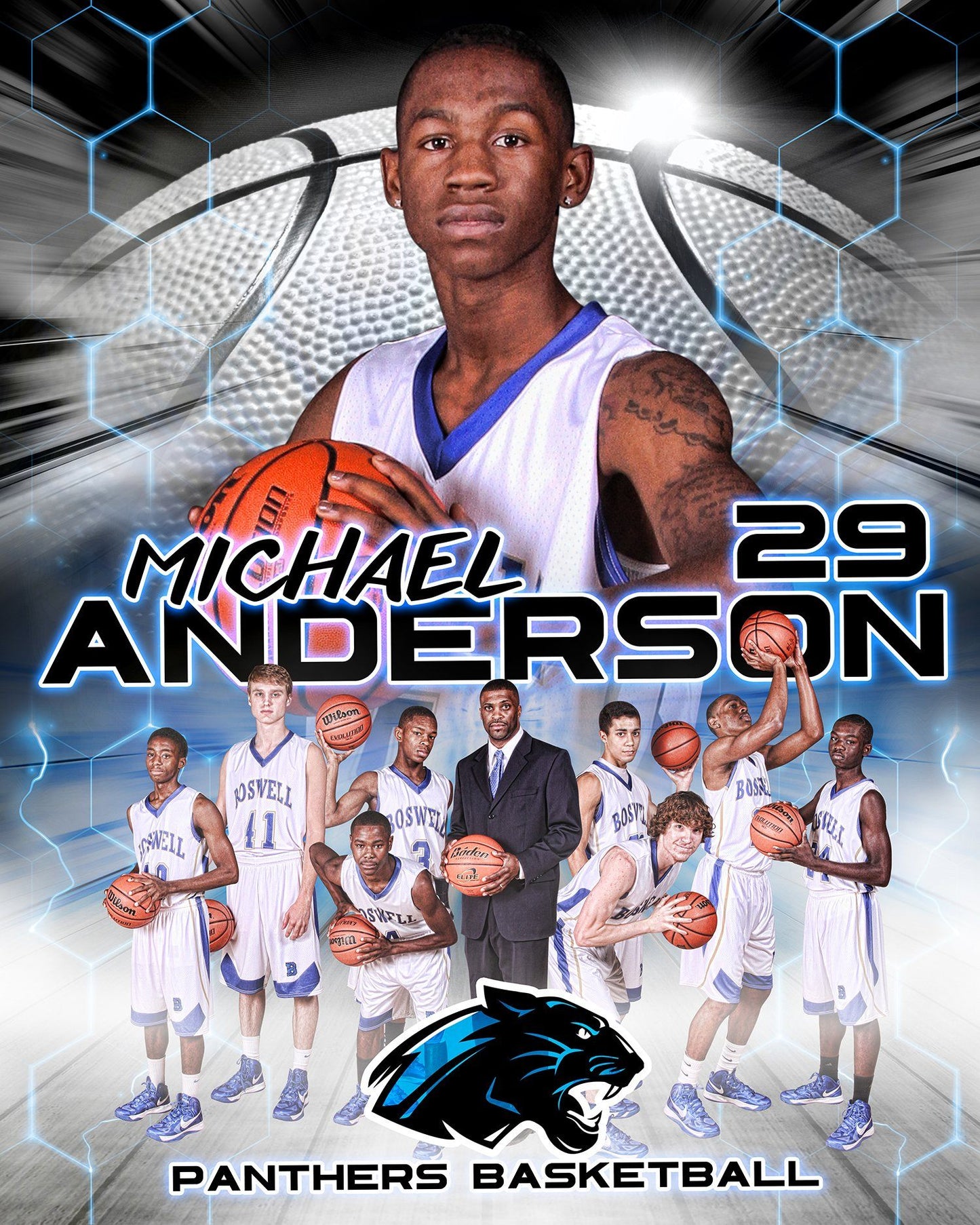 Our House - Basketball - Cinema Series "Game Time Edition" - T&I Poster/Banner Vertical-Photoshop Template - PSMGraphix