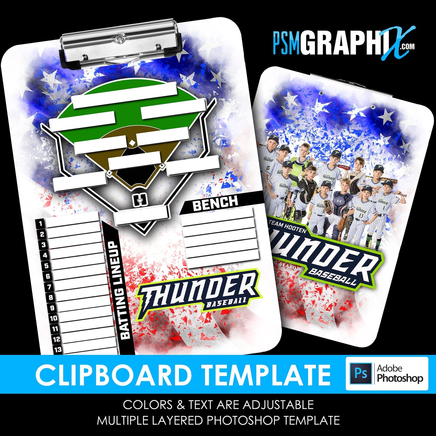 Cinema Series - Patriot Clipboard - Photoshop Template-Photoshop Template - PSMGraphix