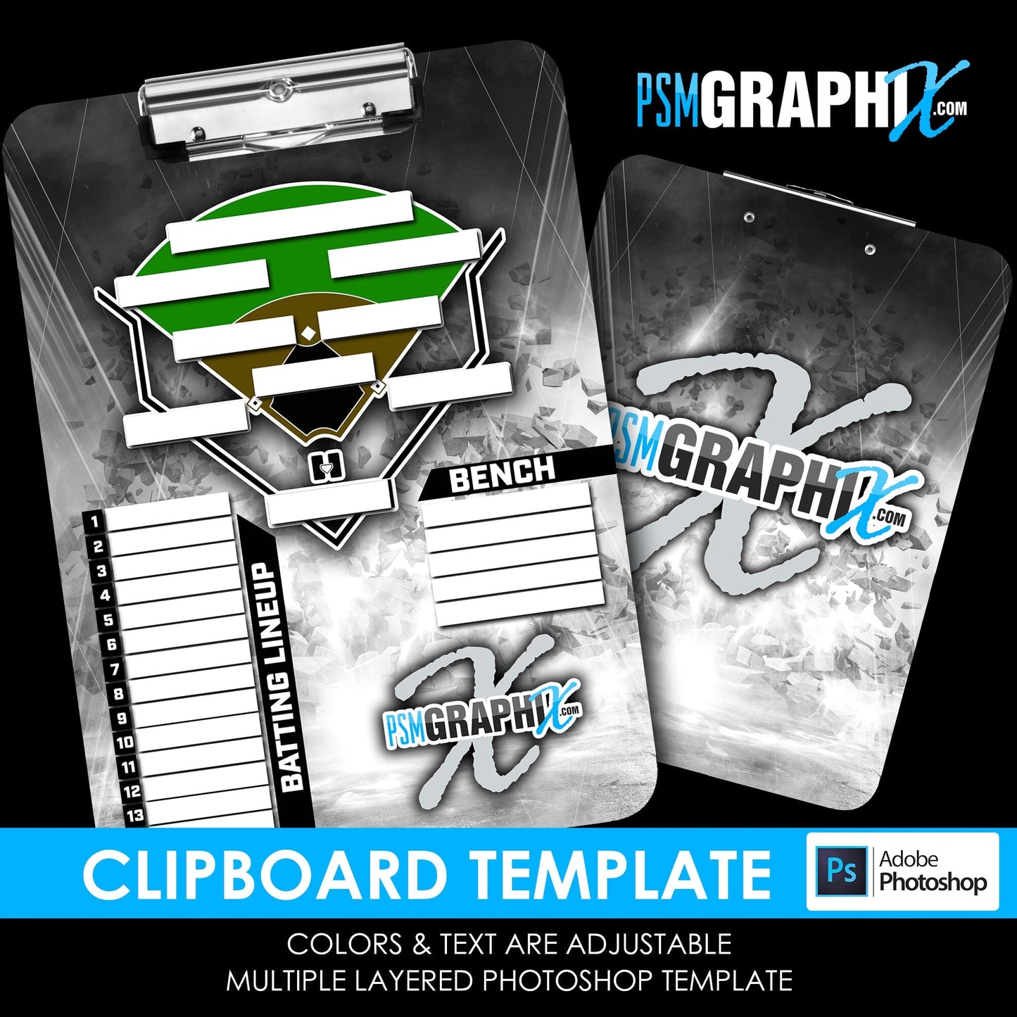 Cinema Series - Punisher Clipboard - Photoshop Template-Photoshop Template - PSMGraphix