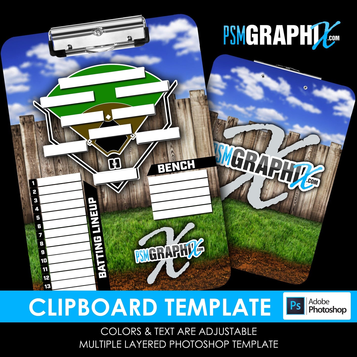 Cinema Series - Sandlot Clipboard - Photoshop Template-Photoshop Template - PSMGraphix