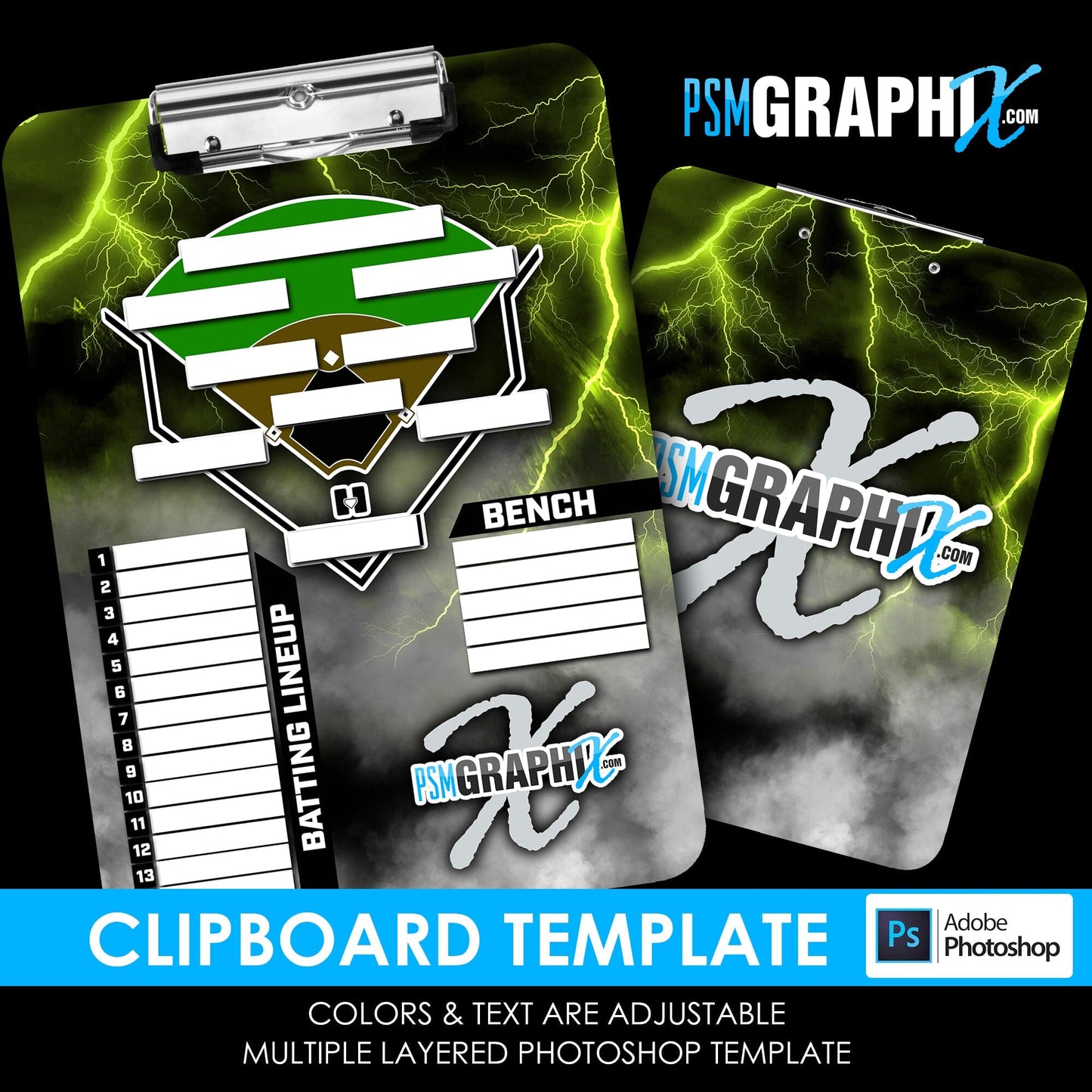 Cinema Series - Thunder Rolls Clipboard - Photoshop Template-Photoshop Template - PSMGraphix