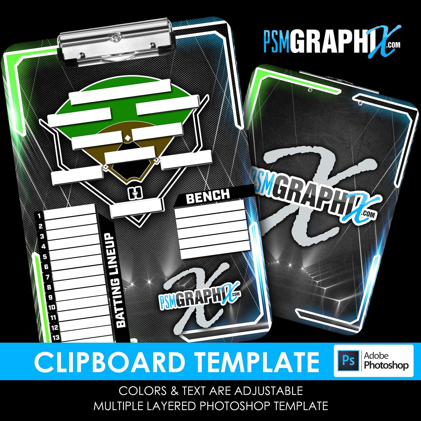 Cinema Series - Upper Deck Clipboard - Photoshop Template-Photoshop Template - PSMGraphix