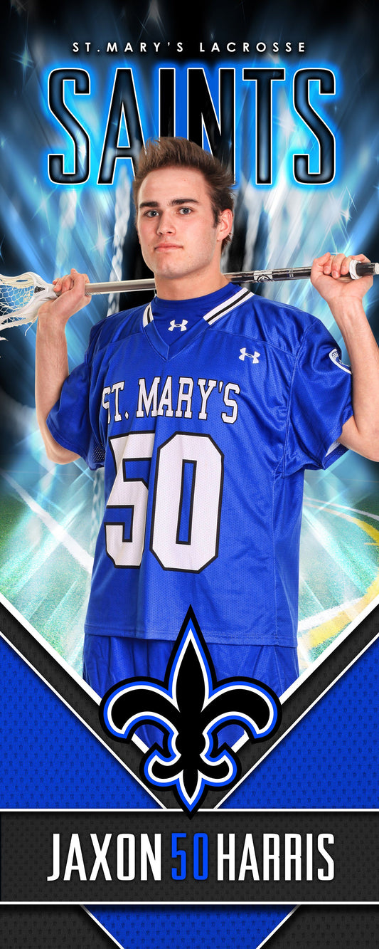 X Factor Lacrosse - Cinema Series - Player Wall/Locker Banner & Poster Template-Photoshop Template - PSMGraphix