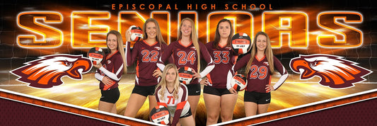 X Factor Volleyball - Cinema Series - Team Panoramic-Photoshop Template - PSMGraphix