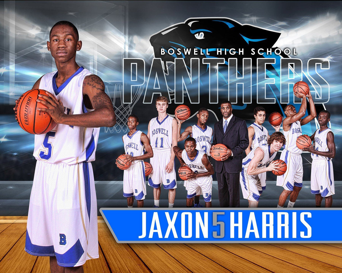01 - Full Set - X-Factor - Basketball Collection-Photoshop Template - PSMGraphix