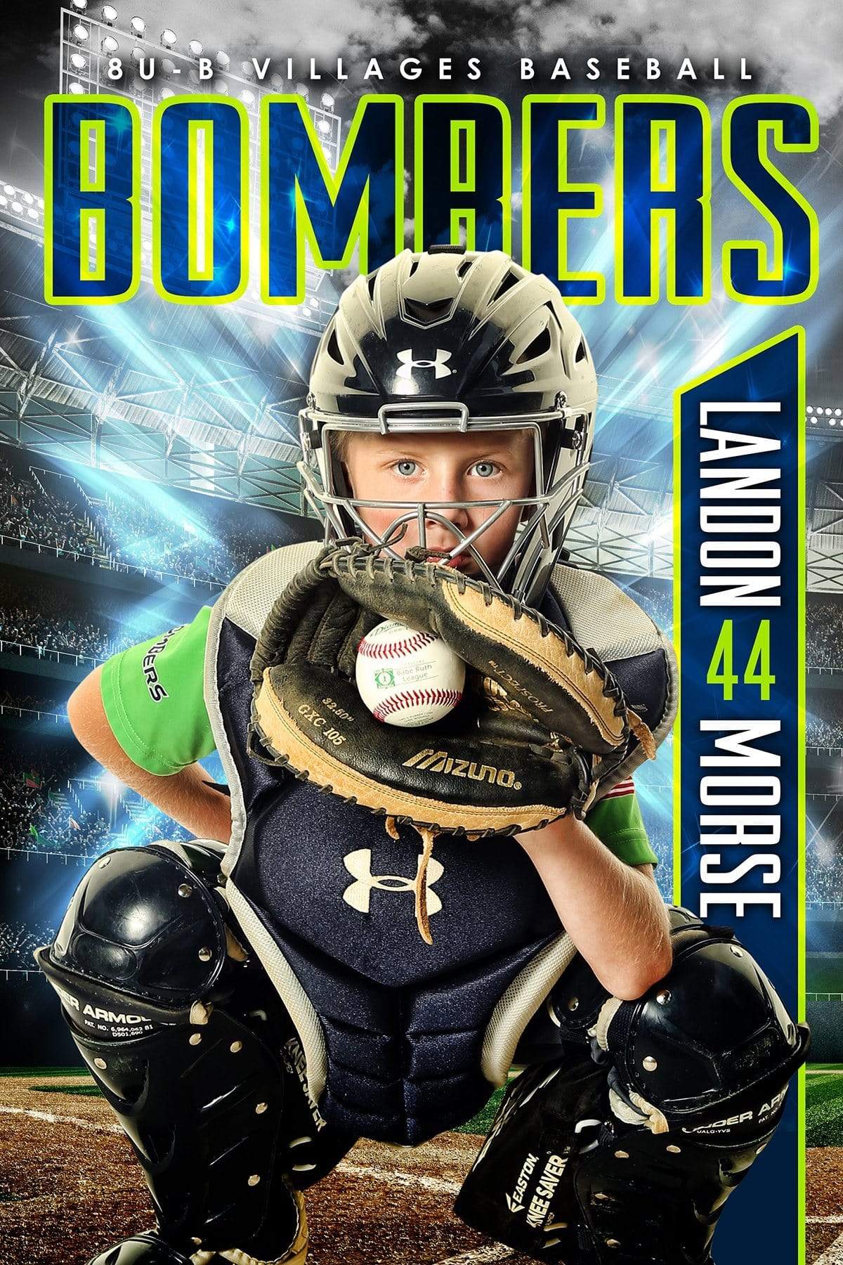 X Factor Baseball/Softball - Cinema Series - Poster/Banner Template-Photoshop Template - PSMGraphix
