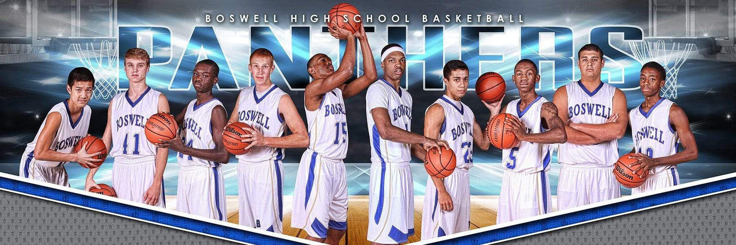 X Factor Basketball - Cinema Series - Team Panoramic-Photoshop Template - PSMGraphix