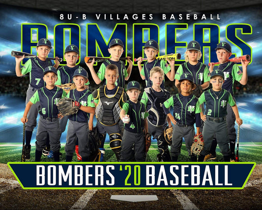 X Factor Baseball/Softball - Cinema Series - Team Poster/Banner-Photoshop Template - PSMGraphix