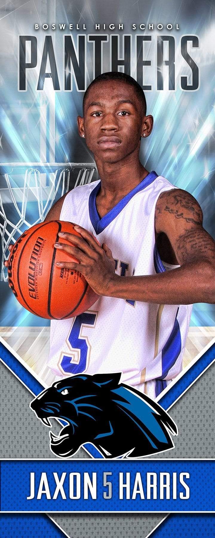 X Factor Basketball - Cinema Series - Player Wall/Locker Banner & Poster Template-Photoshop Template - PSMGraphix