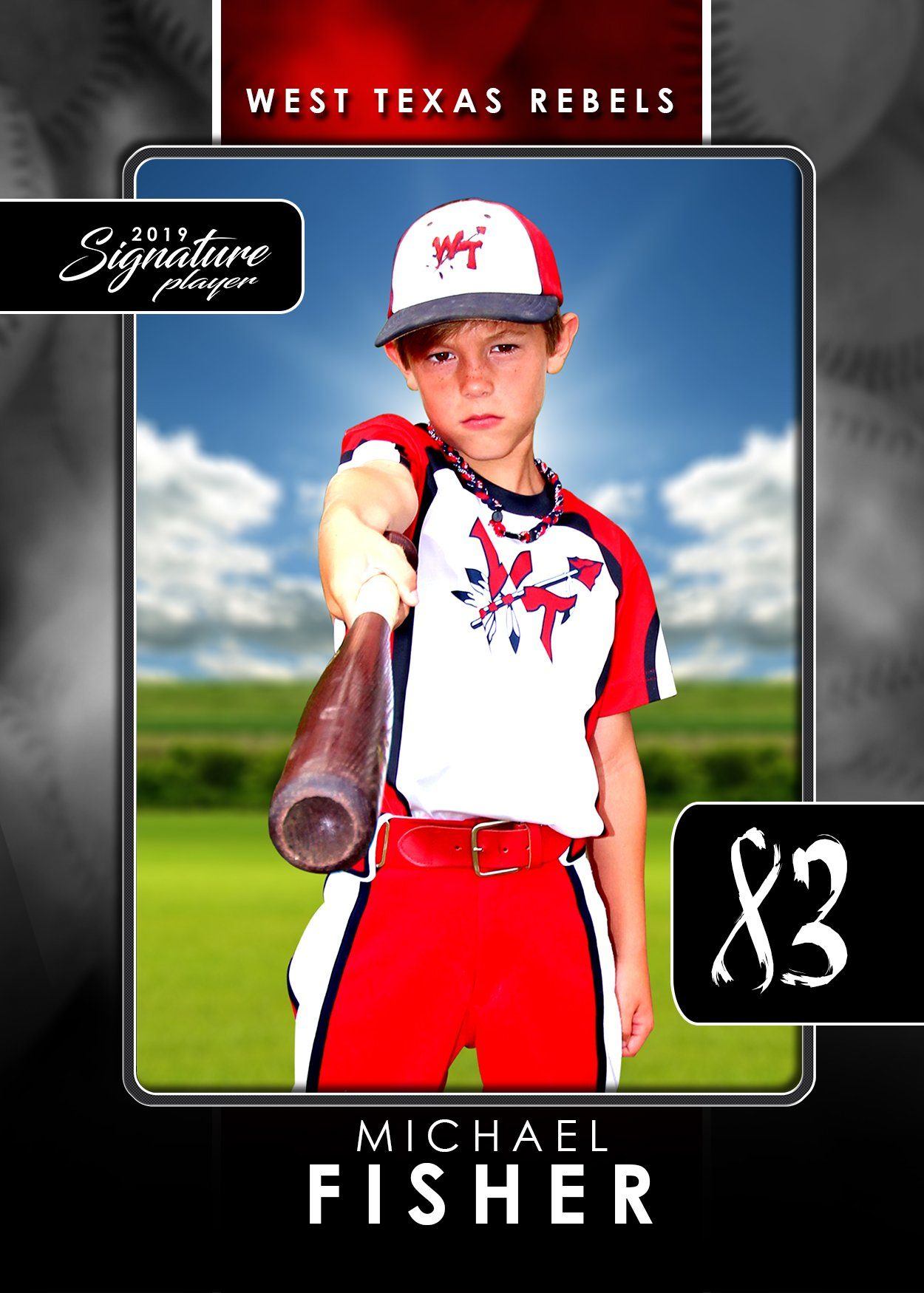 Signature Player - Baseball - V1 - T&I Drop-In Collection-Photoshop Template - Photo Solutions