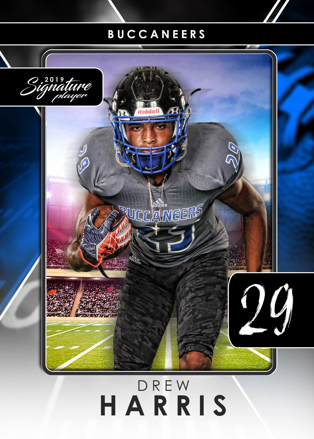 Signature Player - Football - V2 - T&I Drop-In Collection-Photoshop Template - Photo Solutions
