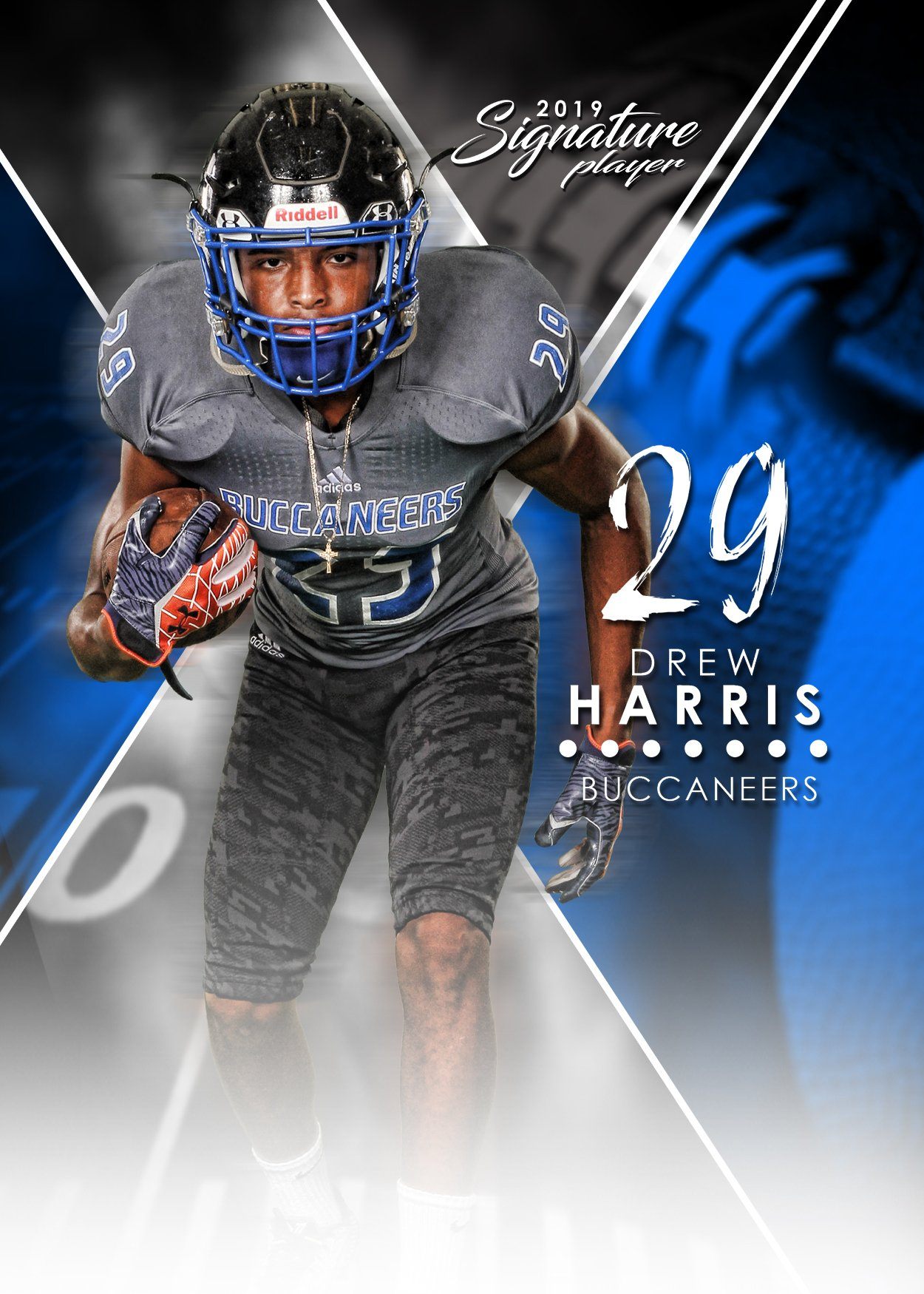 Signature Player - Football - V2 - T&I Extraction Collection-Photoshop Template - Photo Solutions