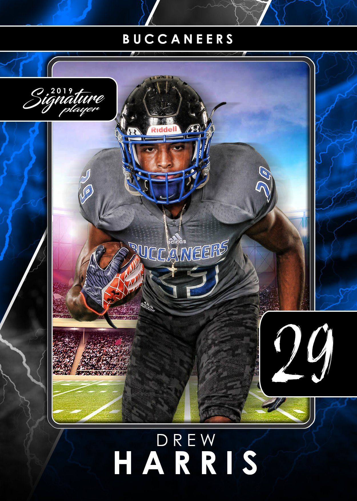 Signature Player - Football - V3 - T&I Drop-In Collection-Photoshop Template - Photo Solutions