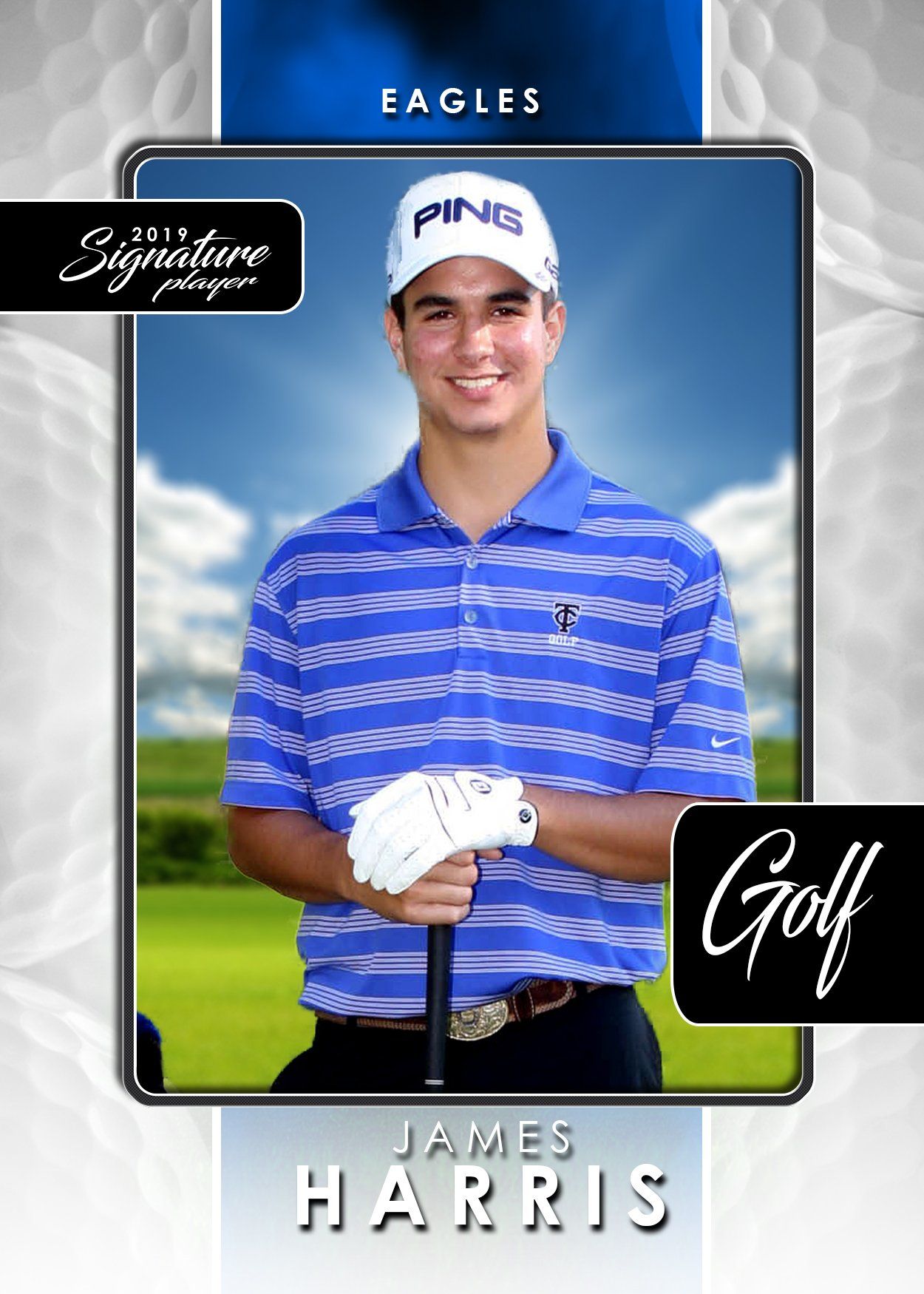 Signature Player - Golf - V1 - T&I Drop-In Collection-Photoshop Template - Photo Solutions