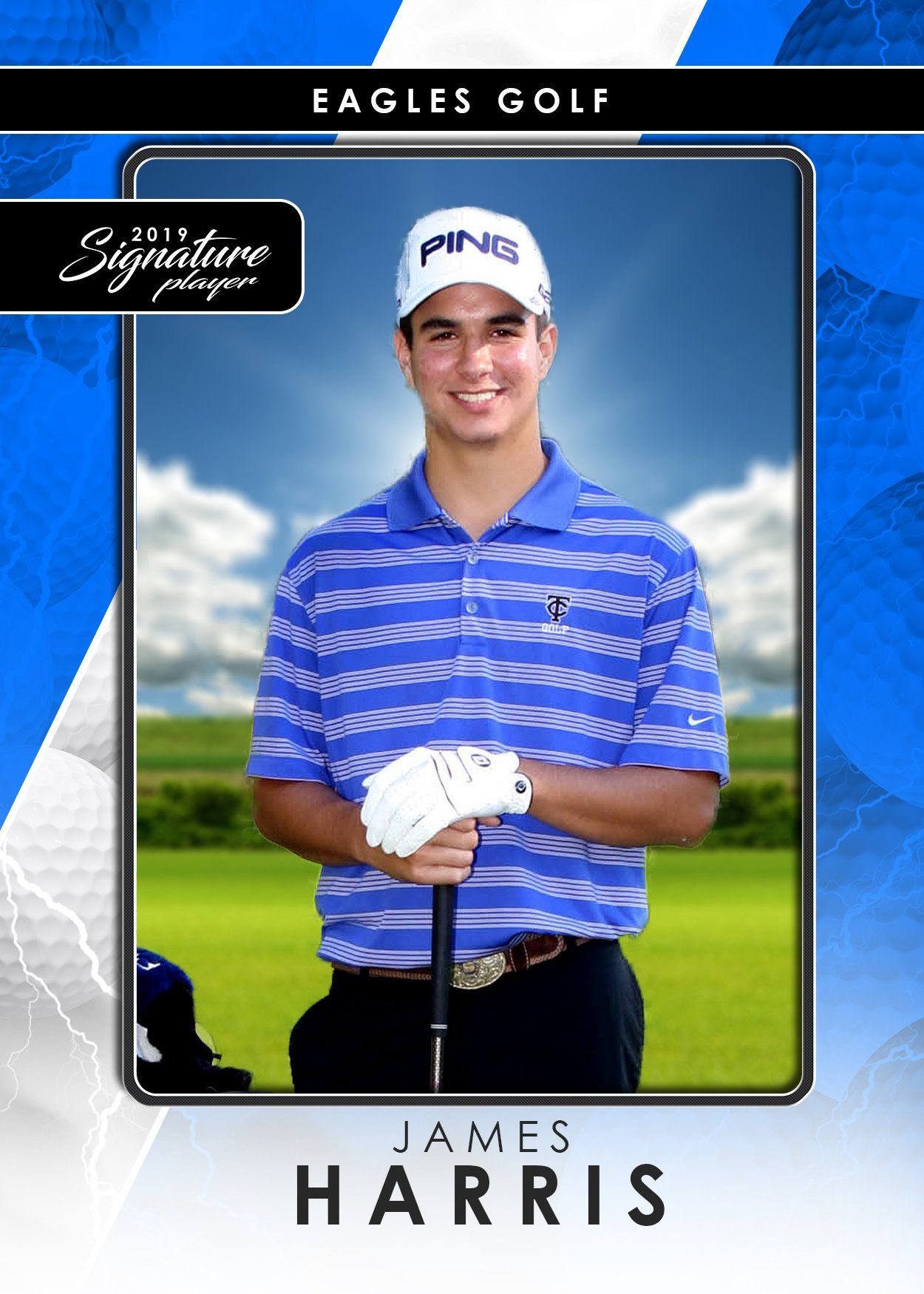 Signature Player - Golf - V3 - T&I Drop-In Collection-Photoshop Template - Photo Solutions