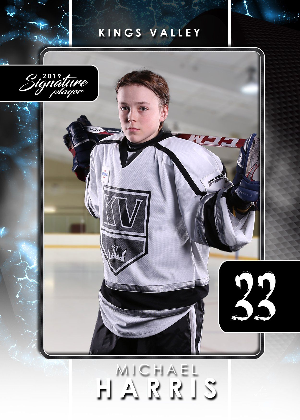 Signature Player - Hockey - V1 - T&I Drop-In Collection-Photoshop Template - Photo Solutions