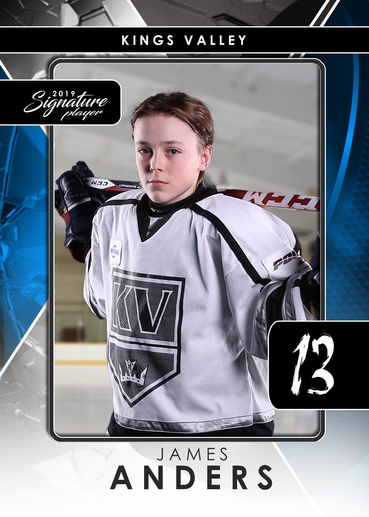 Signature Player - Hockey - V2 - T&I Drop-In Collection-Photoshop Template - Photo Solutions