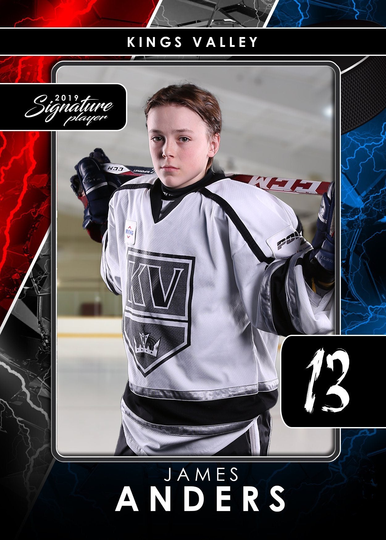 Signature Player - Hockey - V3 - T&I Drop-In Collection-Photoshop Template - Photo Solutions