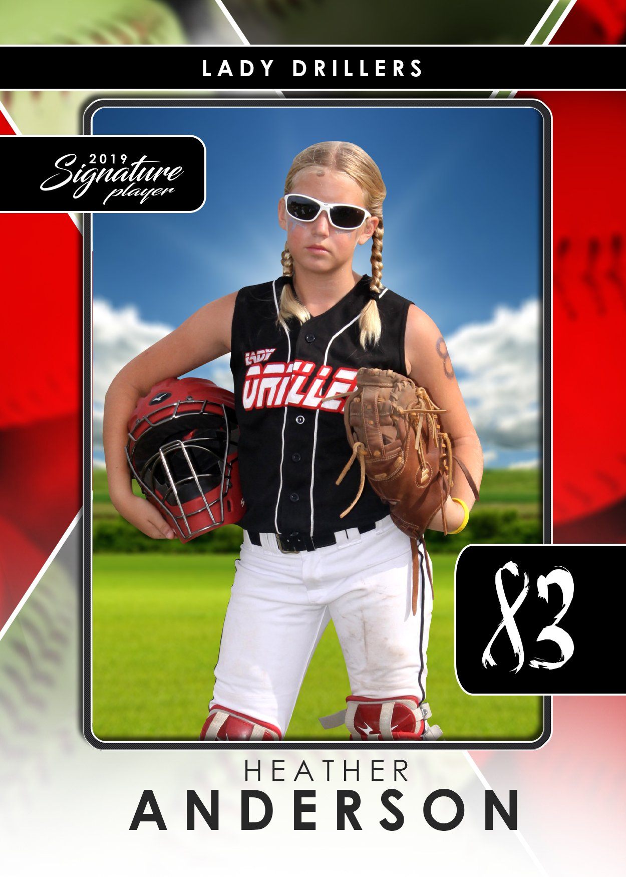 Signature Player - Softball - V2 - T&I Drop-In Collection-Photoshop Template - Photo Solutions