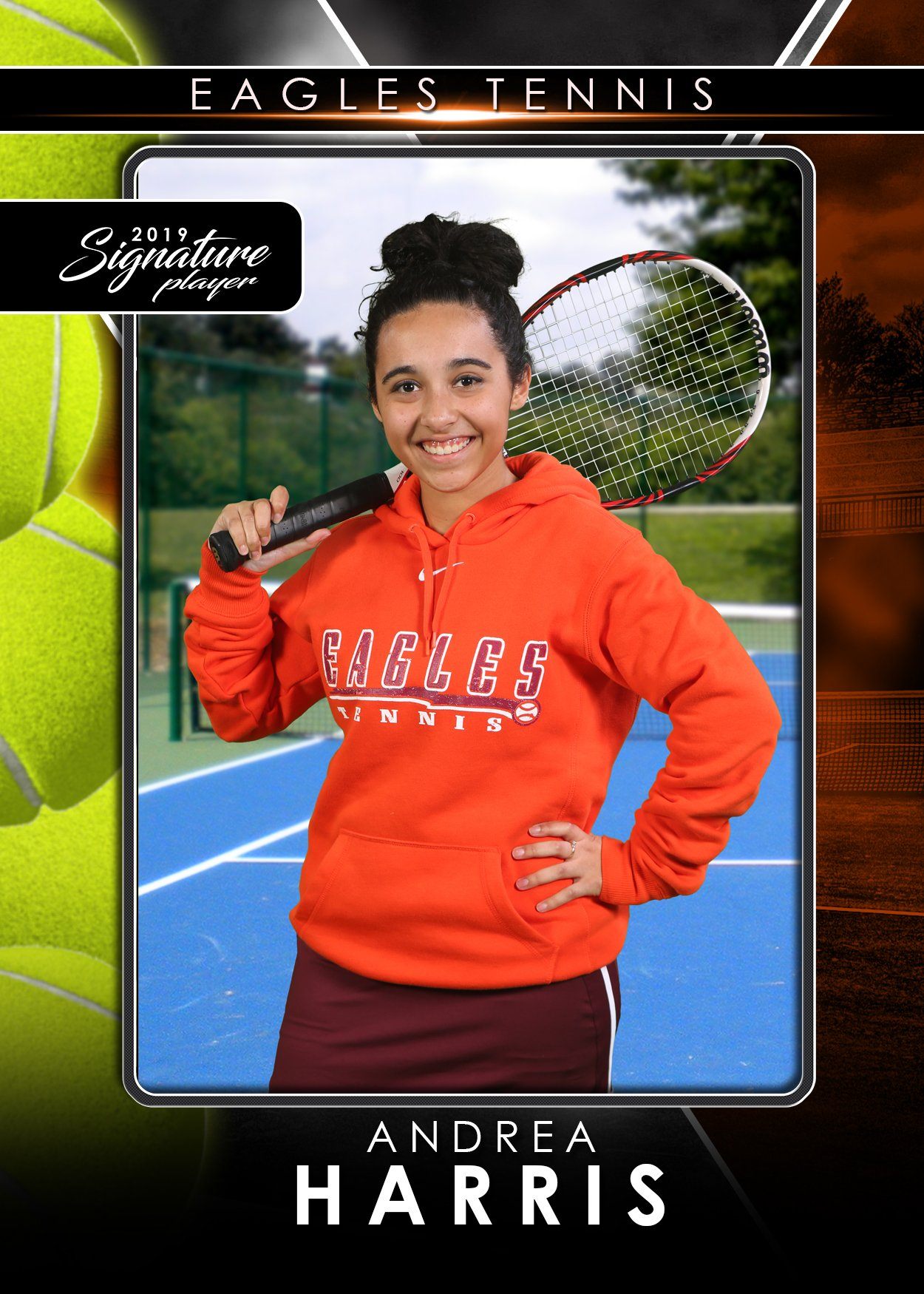 Signature Player - Tennis - V2 - T&I Drop-In Collection-Photoshop Template - Photo Solutions