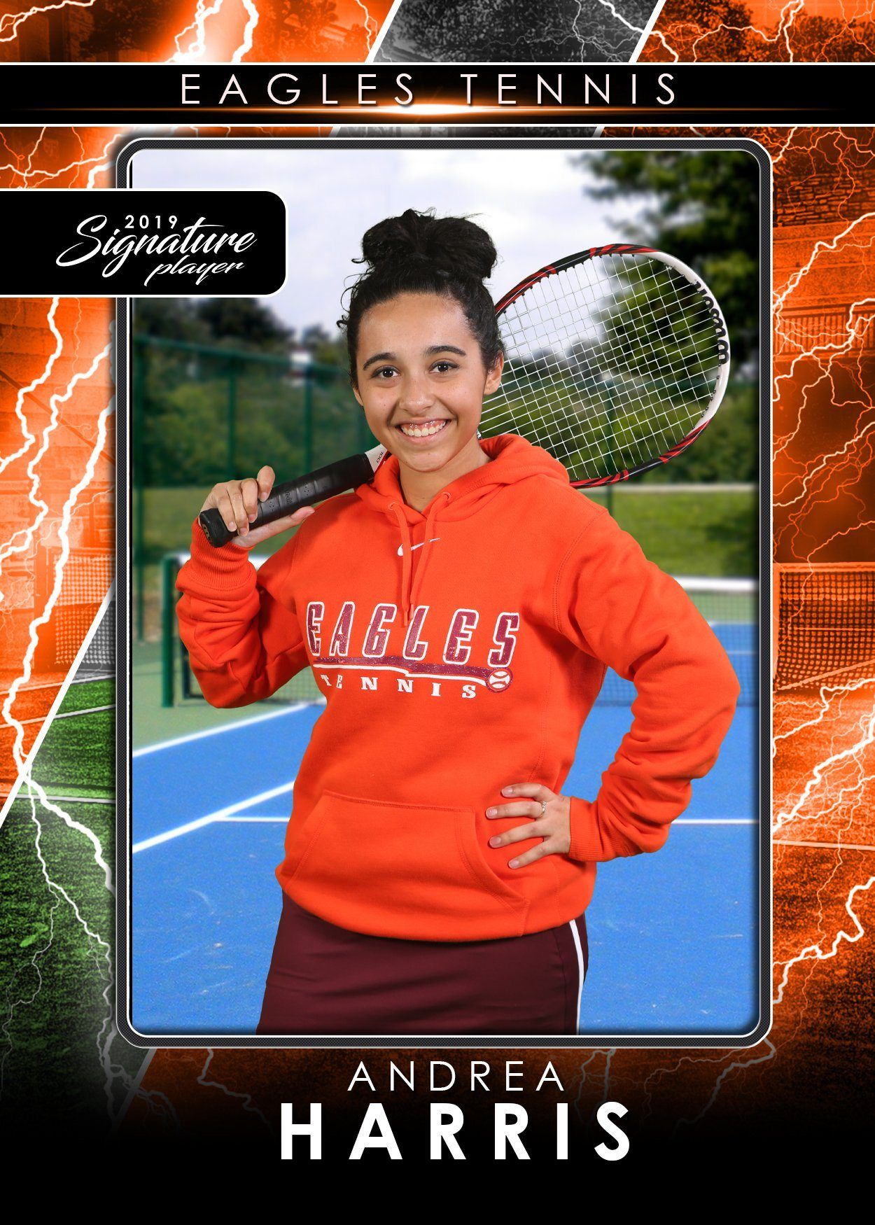 Signature Player - Tennis - V3 - T&I Drop-In Collection-Photoshop Template - Photo Solutions