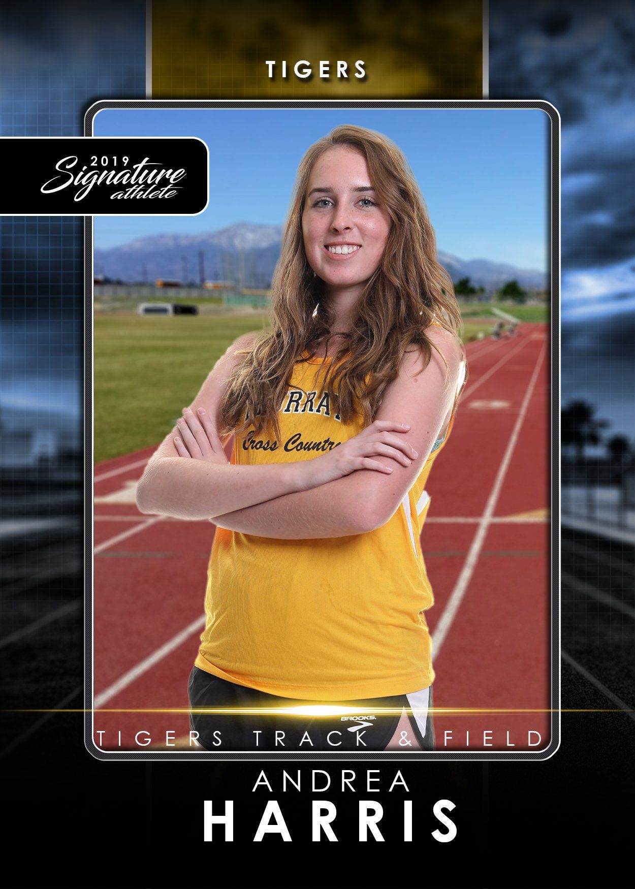 Signature Player - Track & Field - V1 - T&I Drop-In Collection-Photoshop Template - Photo Solutions