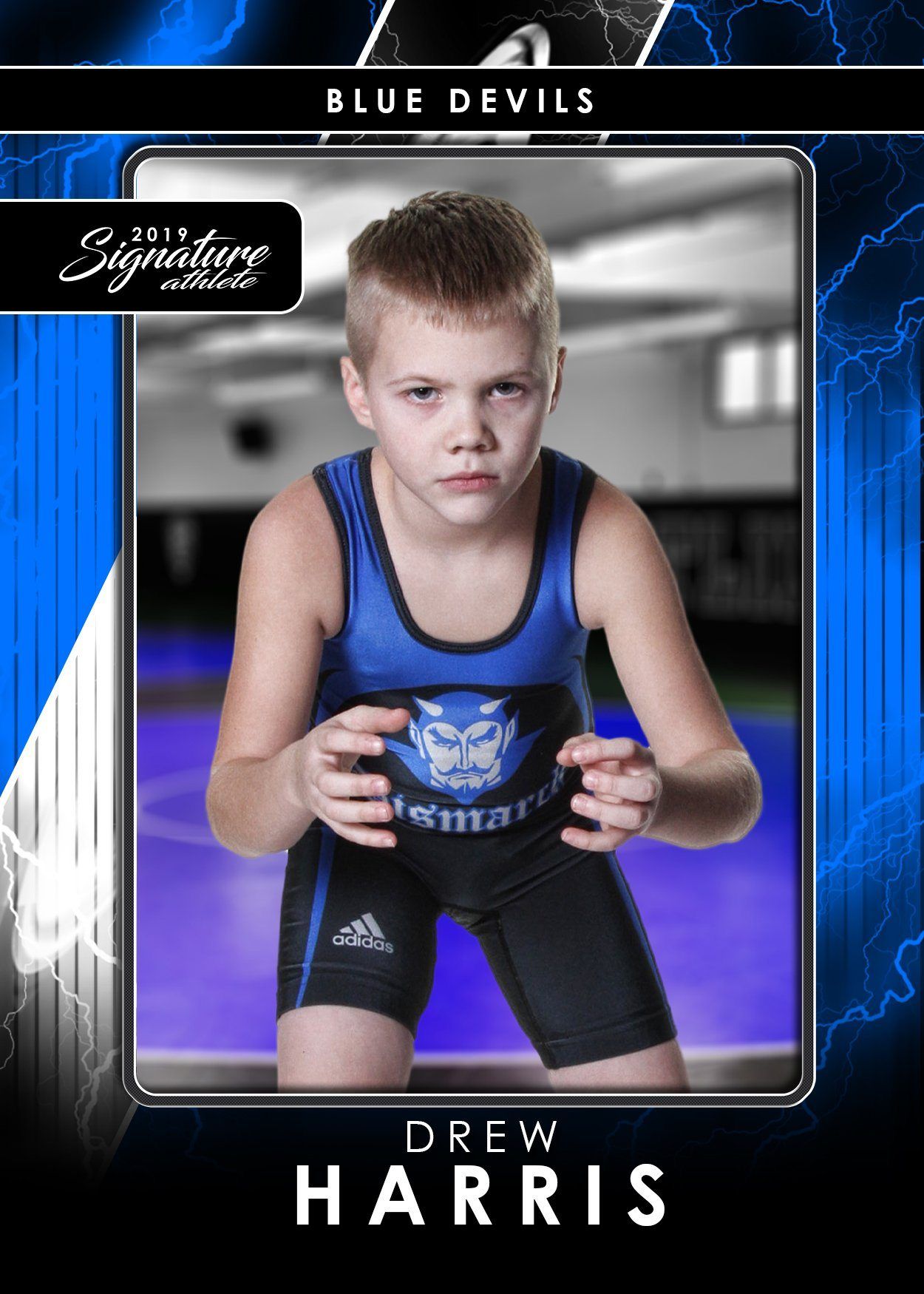 Signature Player - Wrestling - V3 - T&I Drop-In Collection-Photoshop Template - Photo Solutions